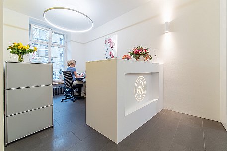 Dr. med. Beat Bigler | Facharzt für Gastroenterologie | Bern Empfangsanlage in Corian